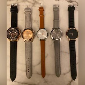 Bundle of Elegant Leather Watches